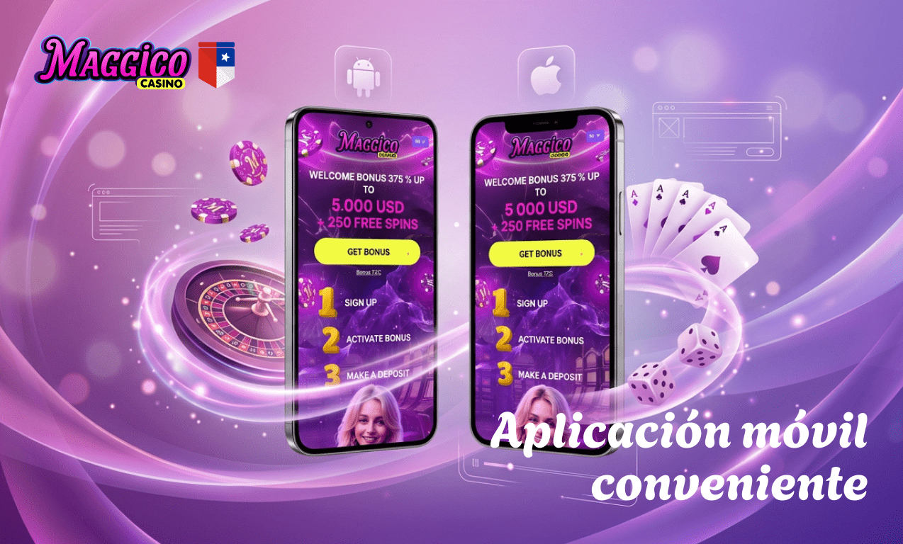 Juega desde tus dispositivos móviles en Maggico Casino en Chile